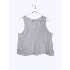 Athleta White Cotton Tank Top Womens Size XL Lightweight Basic Casual